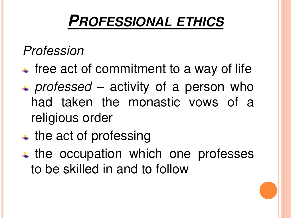 II. Professional Ethics - Values | PDF | Profession | Professional Ethics