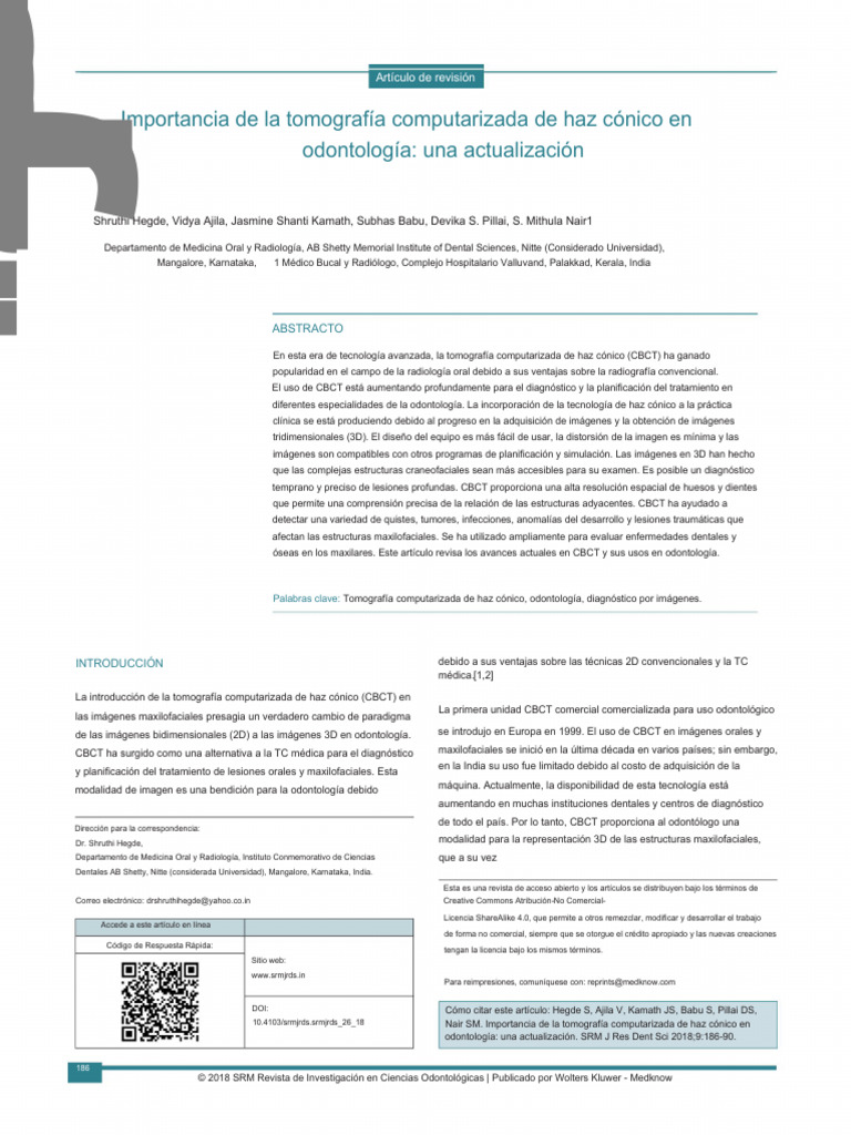Importance of Cone Beam Computed Tomography In.7 | PDF | Odontología ...