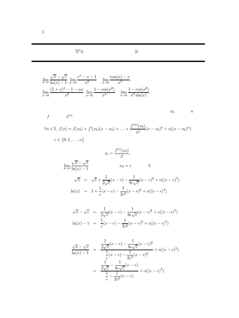 Sol TD4 AnalyseI 24 25 | PDF | Analyse mathématique | Mathématiques