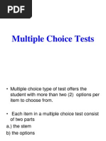 Multiple Choice Test