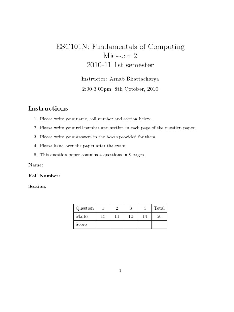 mid2 | PDF | Integer (Computer Science) | Computer Science
