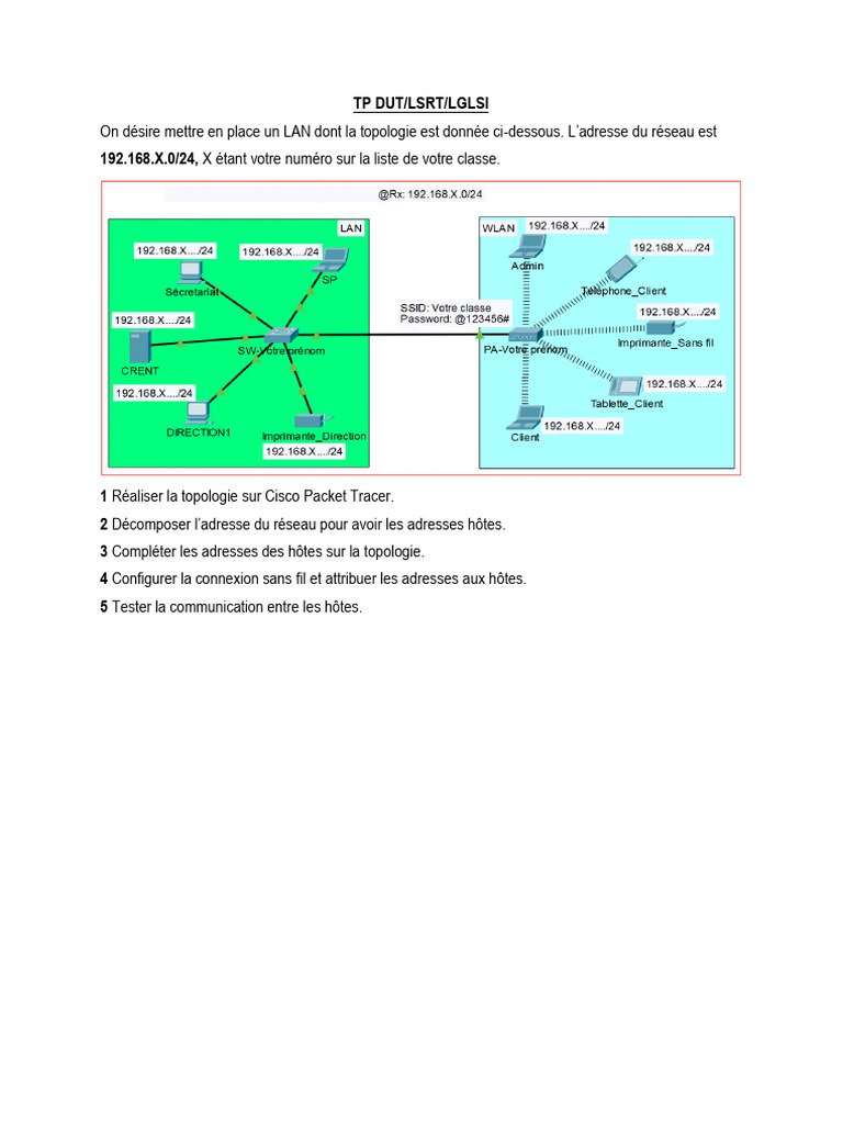 TP1 Reseau Dut1 - LSRT1 - Lglsi1 2026 - 260119 - 180746 | PDF