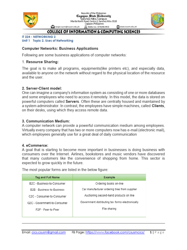 Unit1 Topic2 With-Activity | PDF | Computer Network | Databases