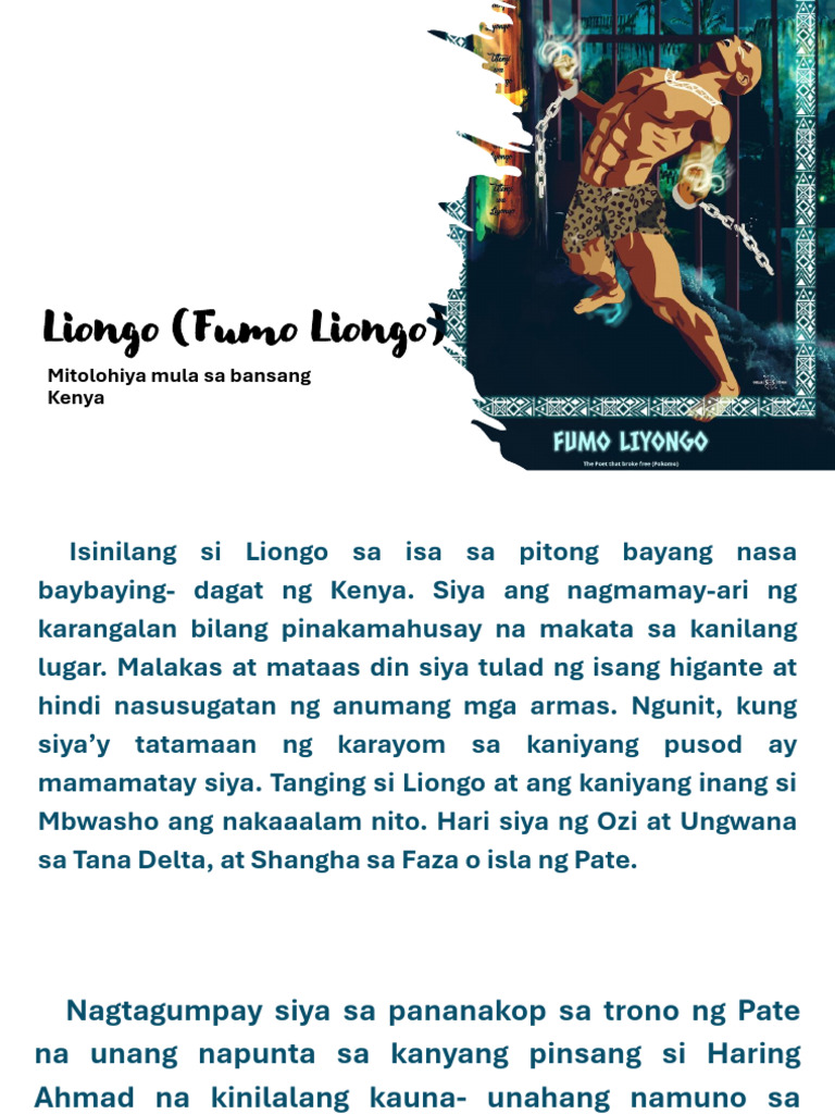 Liongo at Pagsasaling Wika | PDF