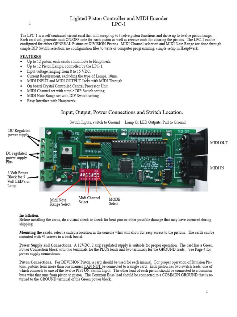 LPC 1 Installation | PDF