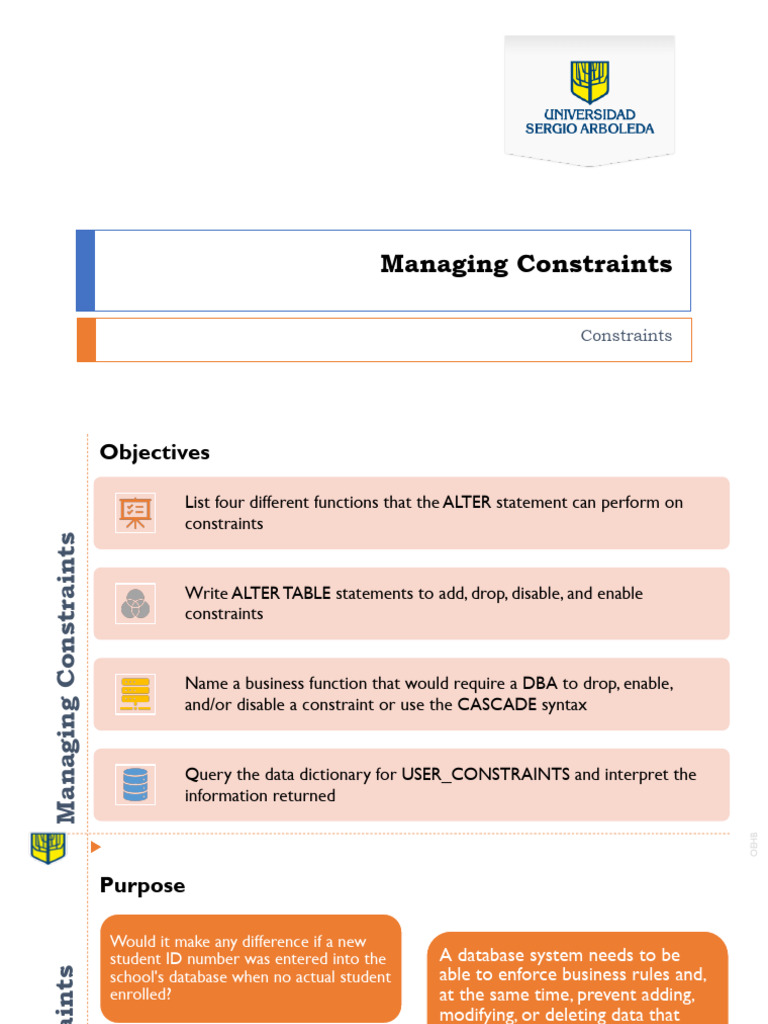 14.3 Managing Constraints | PDF | Data Model | Computer Programming