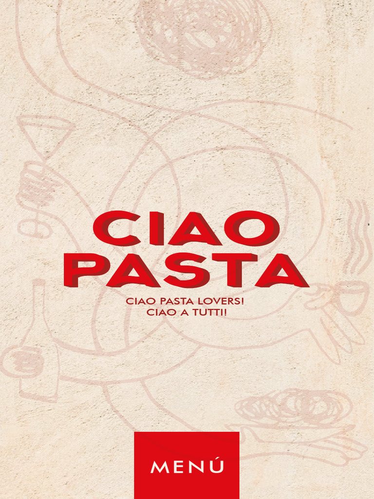 Menu QR Ciao Pasta | PDF | pesto | Cocina italiana