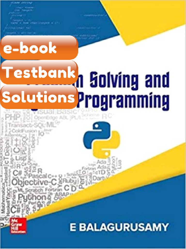 Ebook & Testbank Problem Solving and Python Programming 1st Edition ...
