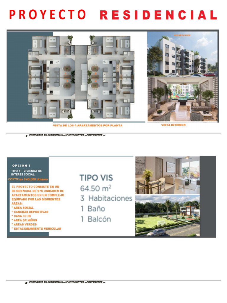 Propuesta de Proyecto Residencial... 1 | PDF