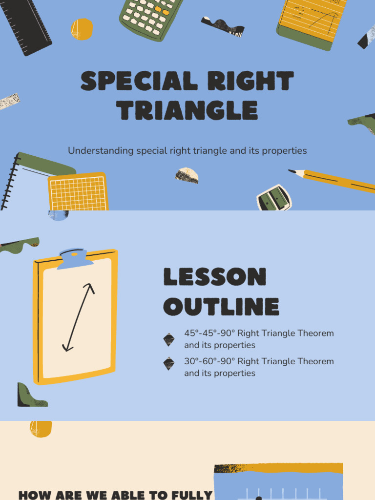 Understanding Special Right Triangle and Its Properties | PDF