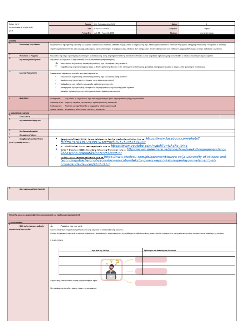DLP Template | PDF