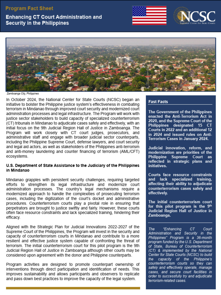 2025 08 - Philippines CT Court Admin & Security - Fact Sheet (NCSC ...