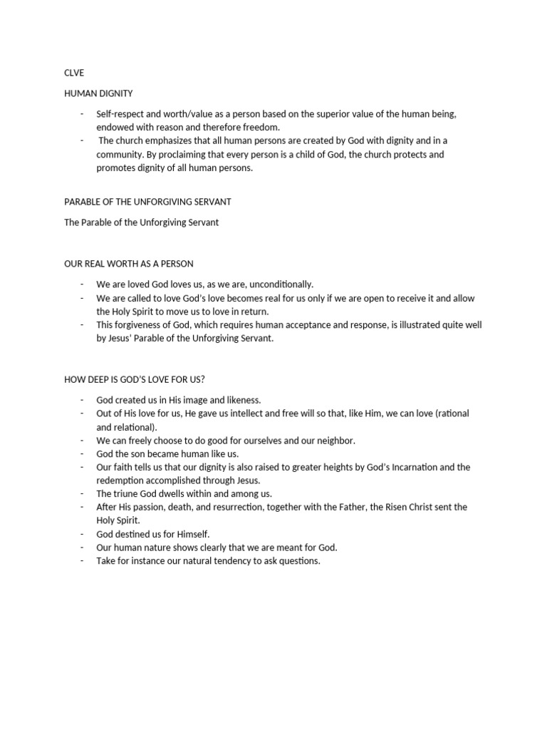 CLVE | PDF | God In Christianity | Rights