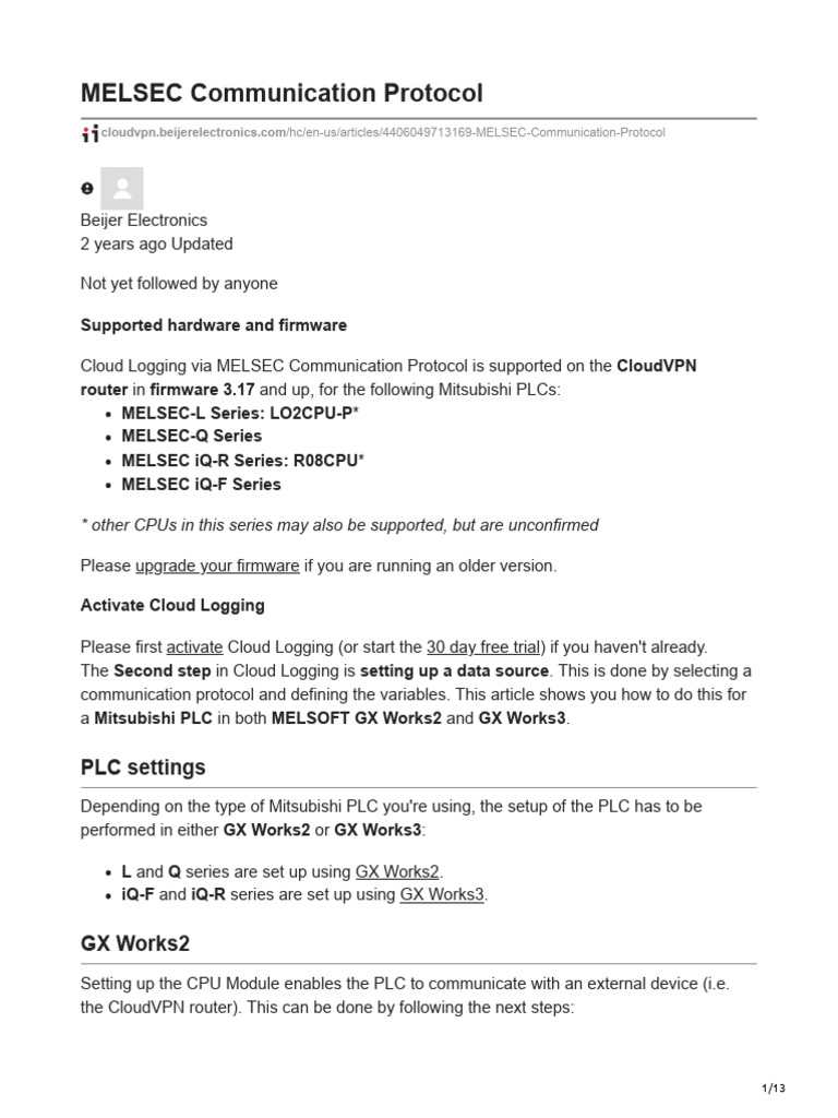 MELSEC Communication Protocol | PDF | Programmable Logic Controller | Relay