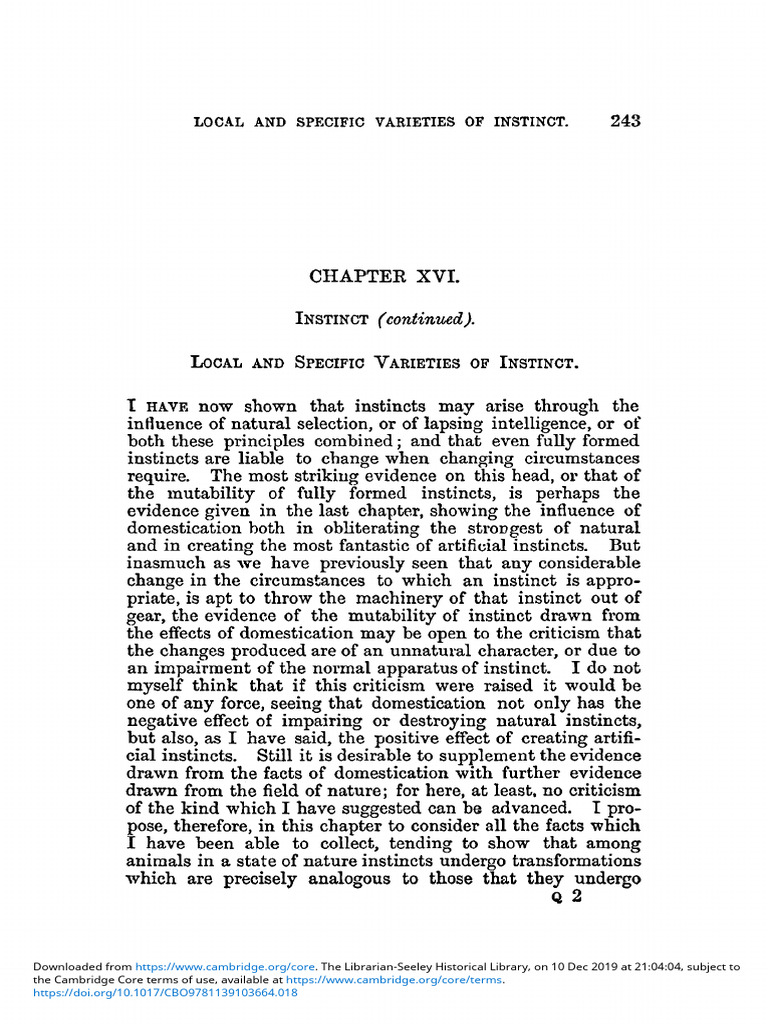 Mental Evolution in Animals (With a Posthumous Essay on Instinct by ...