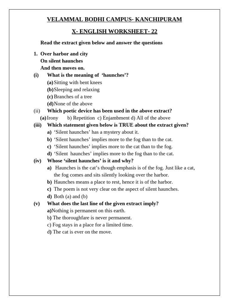 Worksheet 22 | PDF