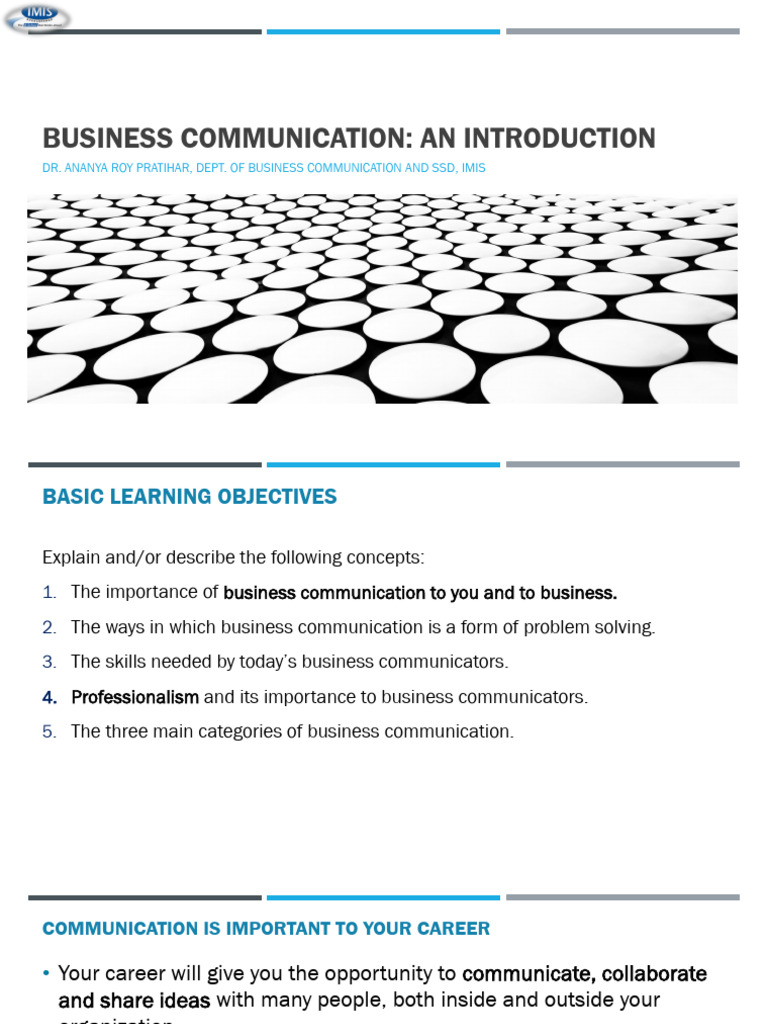 Introduction To Business Communication | PDF | Communication | Information