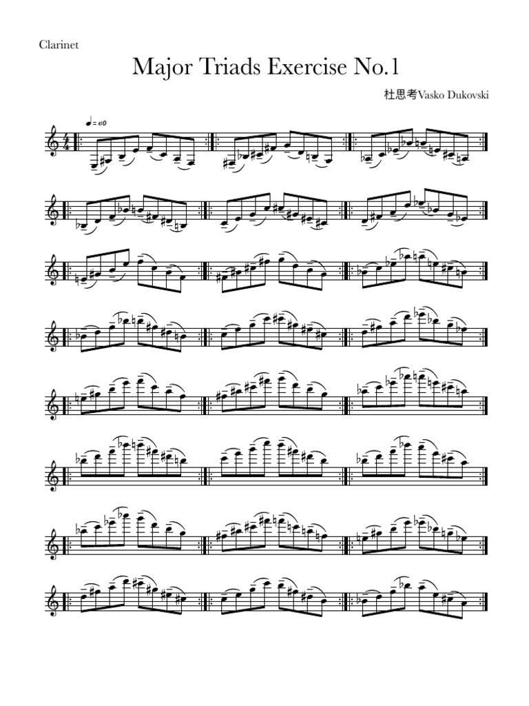 Major Triads Exercise (Parts) | PDF