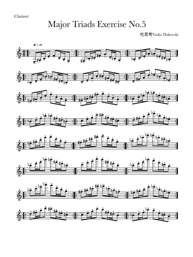 Major Triads Exercise 5 (Parts) | PDF
