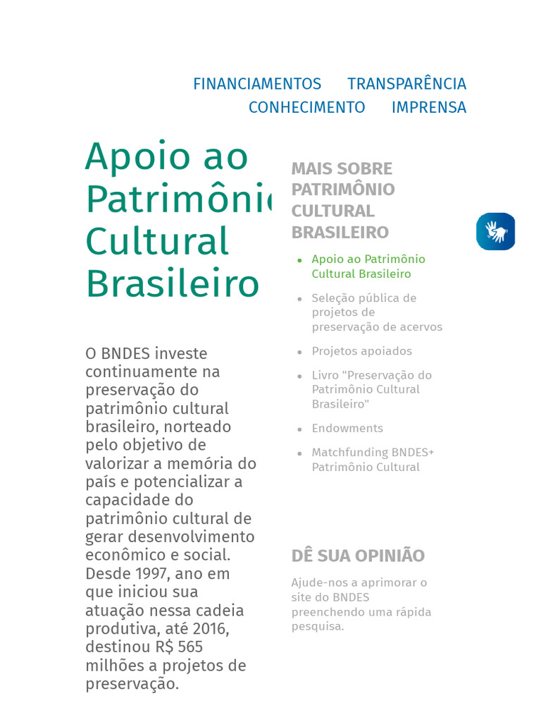 Apoio Ao Patrimônio Cultural Brasileiro | PDF | Herança cultural | Museu