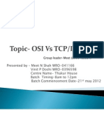 Topic- Osi vs Tcp