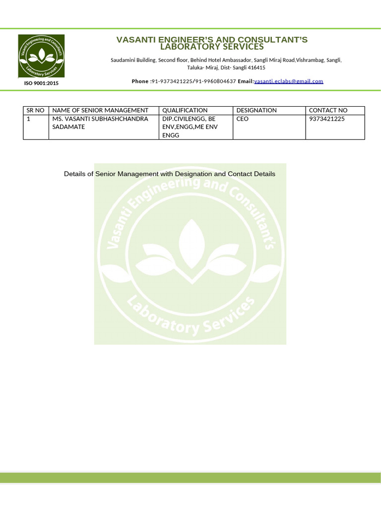 7.details of Senior Management | PDF