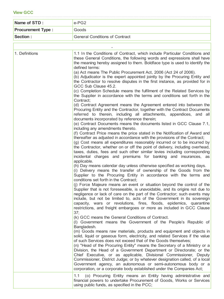 Section3 - General Conditions of Contract | PDF | Damages | Taxes