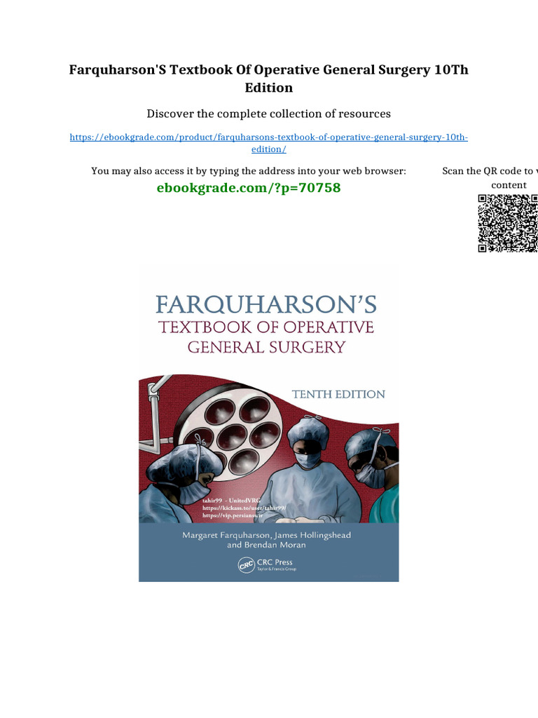 Farquharson's Textbook of Operative General Surgery 10th Edition PDF ...