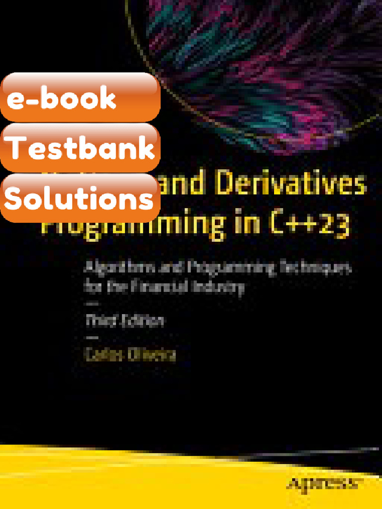 Ebook & Testbank Options and Derivatives Programming in C23 Algorithms ...