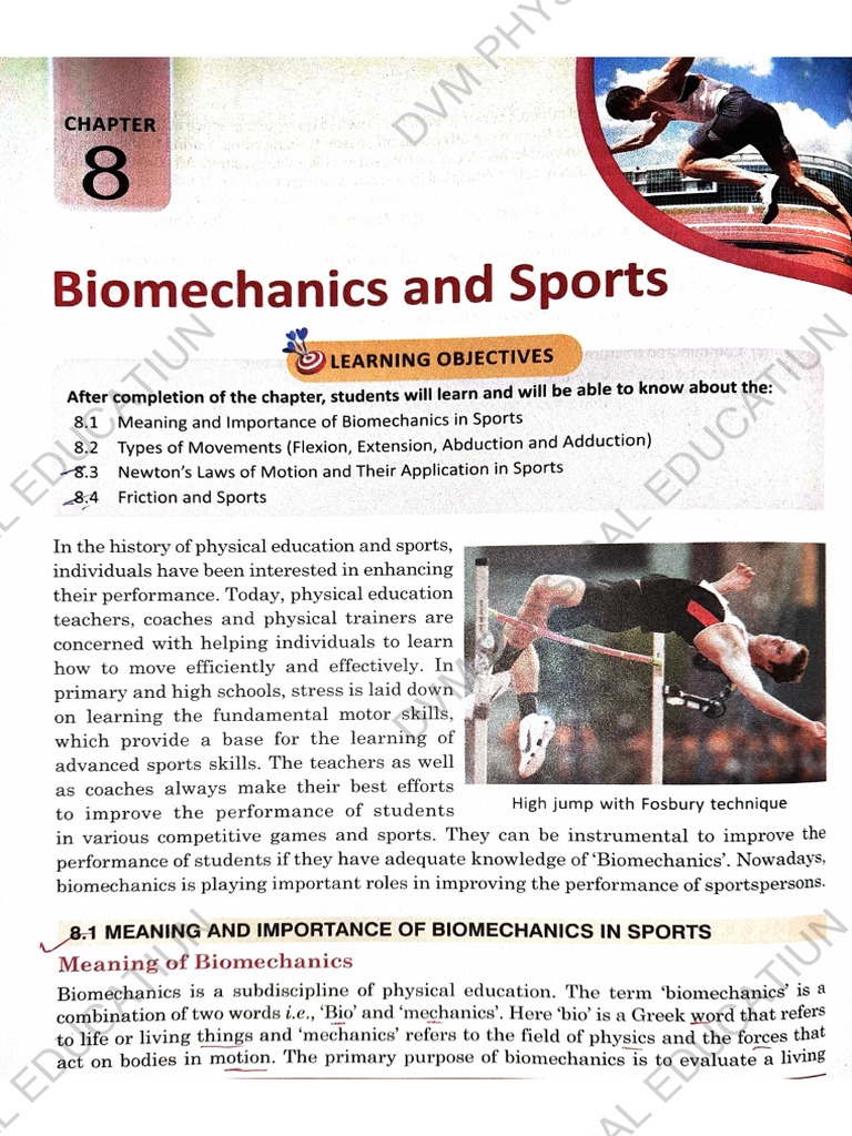 Unit-8 Biomechanics and Sports | PDF