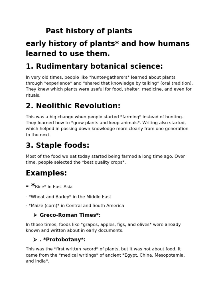 Time Picture of Evolution of Botany | PDF | Heredity | Plants