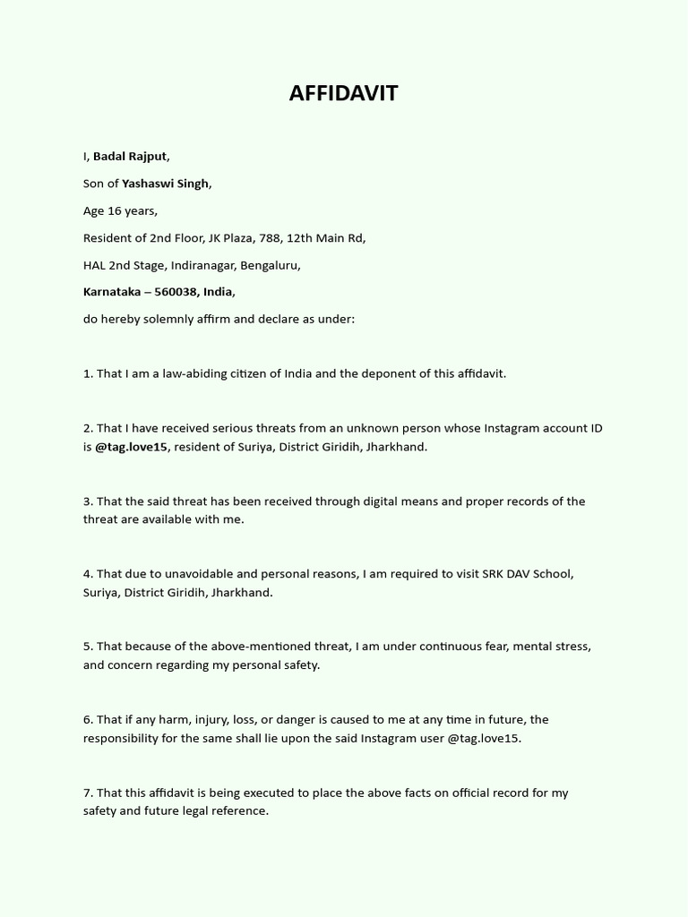 Affidavit | PDF