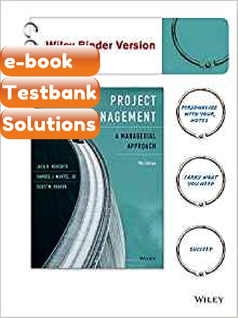Project Management a Managerial Approach 9th Edition by Jack R Meredith ...