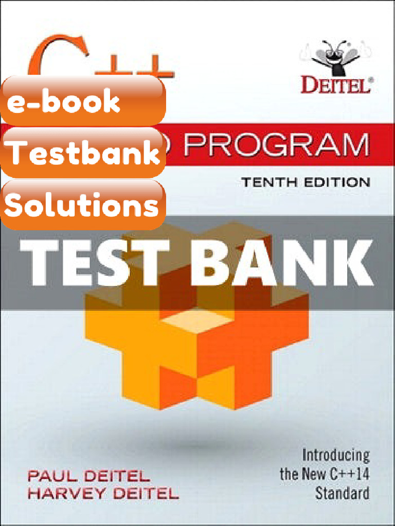 Testbank C How To Program 10 Ed Deitel Fast Download | PDF
