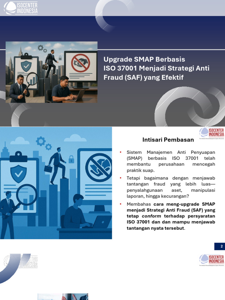 Upgrade SMAP Berbasis ISO 37001 Menjadi Strategi Anti Fraud SAF Yang ...