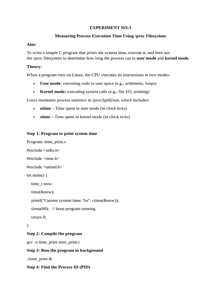 Experiment No 3 | PDF