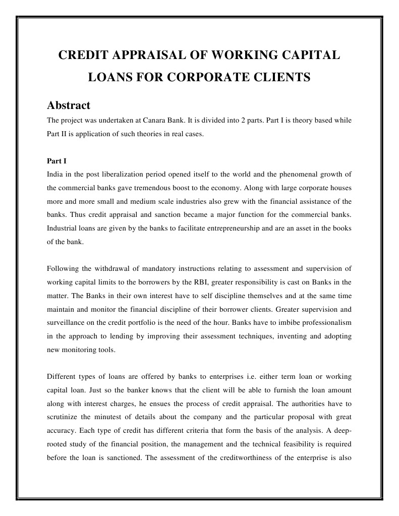 Abstract Credit (Finance) Banks Free 30day Trial Scribd