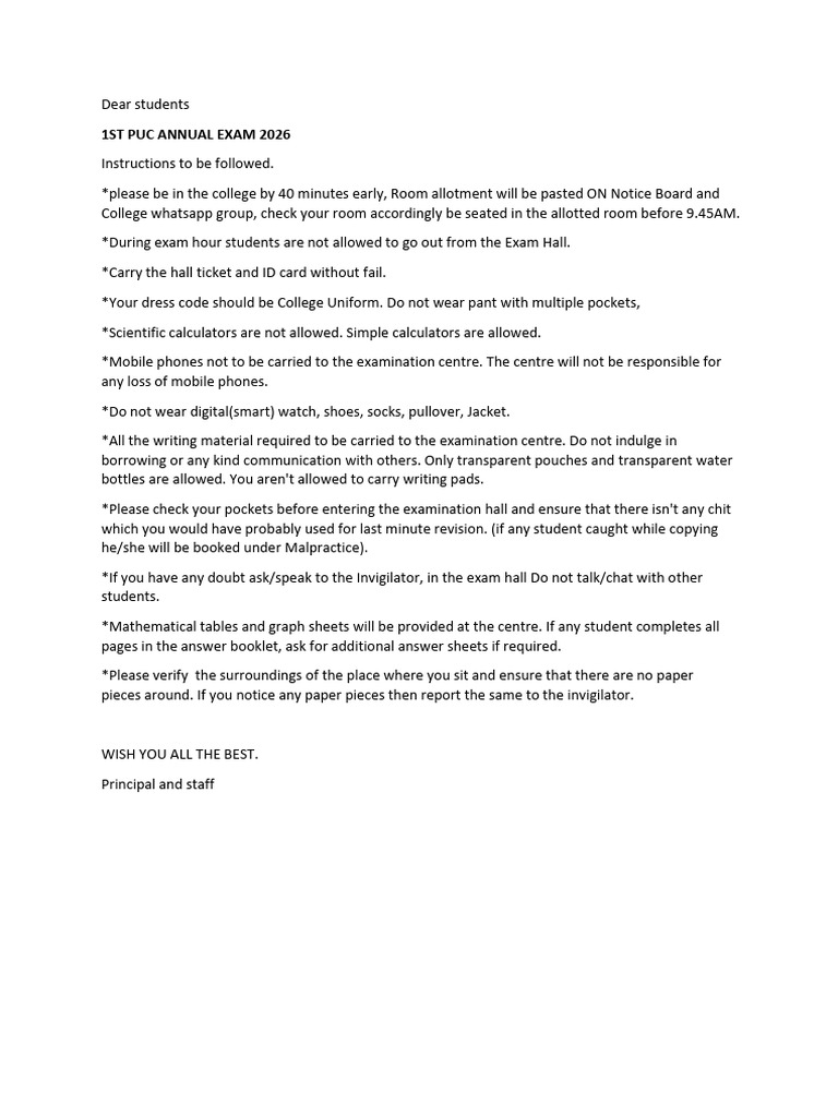 Instructions I PU FINAL Exam | PDF