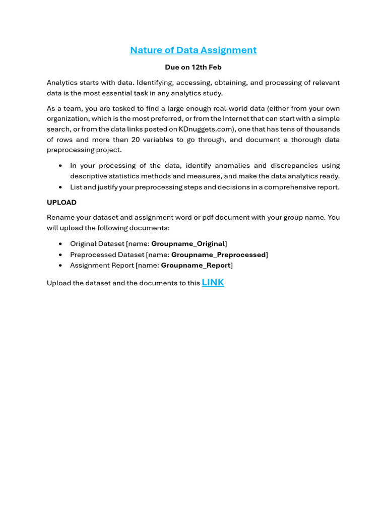 Nature of Data Assignment | PDF