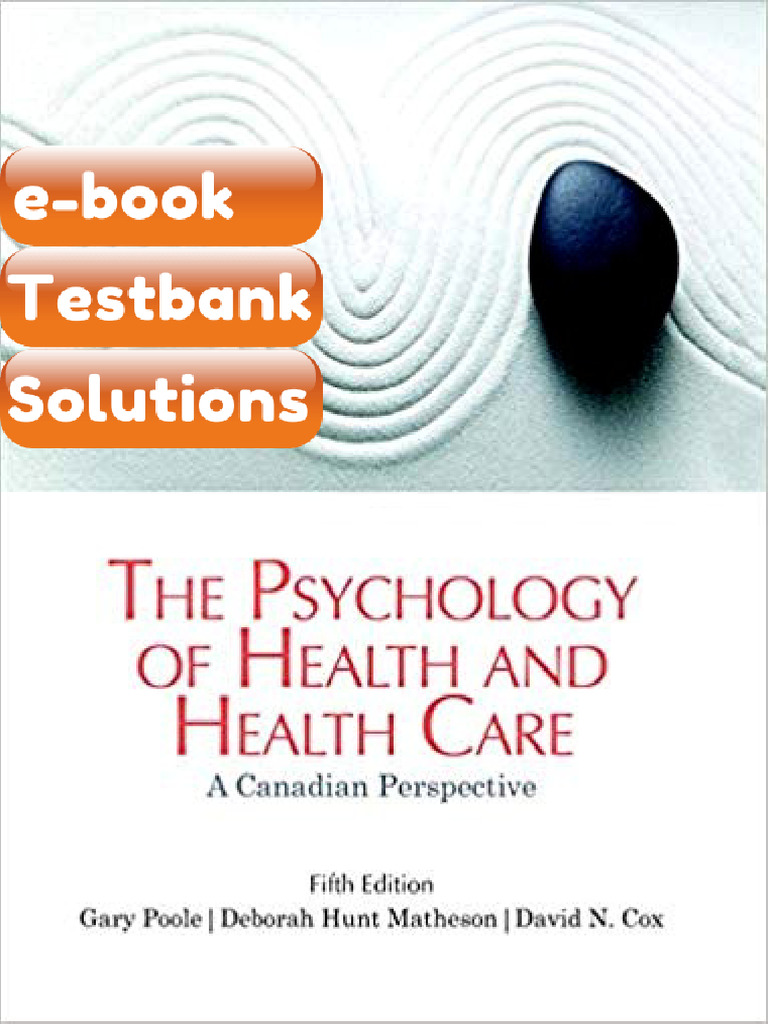 The Psychology of Health and Health Care A Canadian Perspective 5th ...