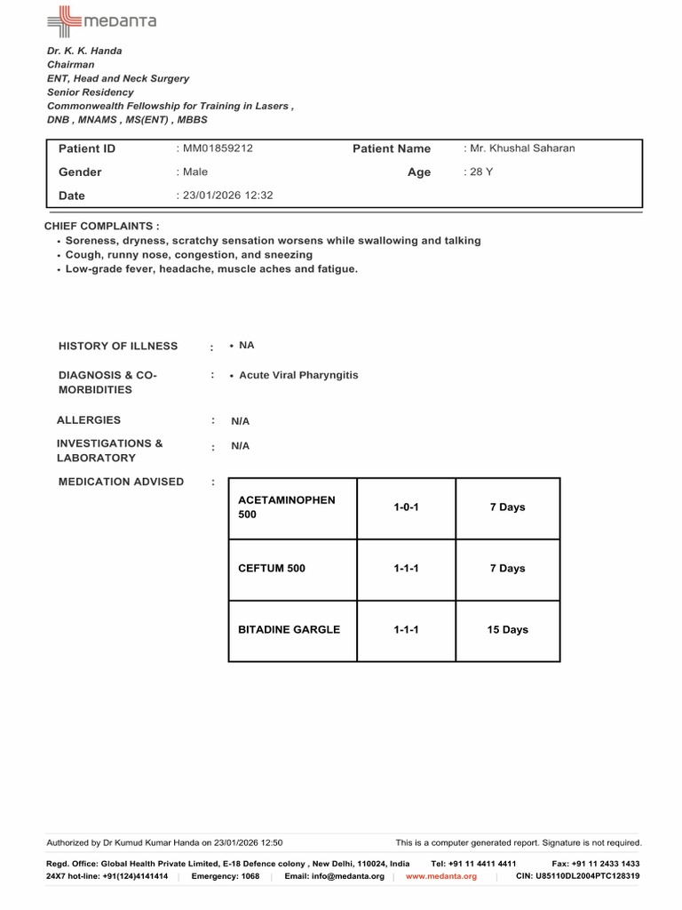 Prescription ENT | PDF