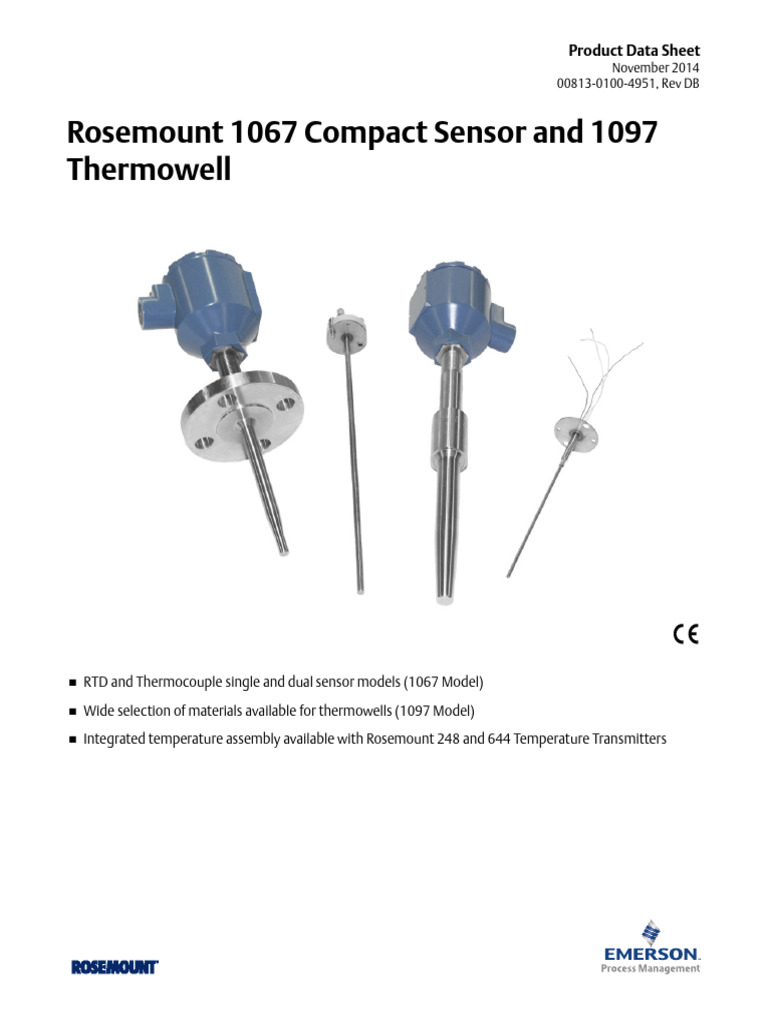 Manual Rosemount Compact Sensor 1067 | PDF | Thermocouple | Mechanical ...
