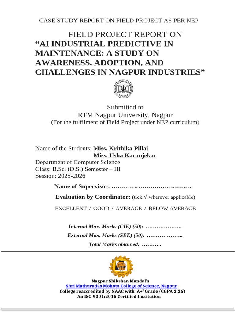 FP Report-AI in Industrial PdM. | PDF | Artificial Intelligence ...