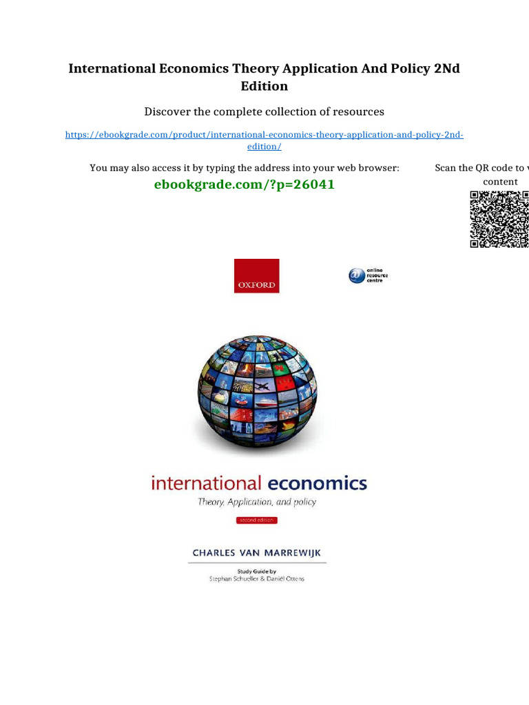 International Economics Theory Application and Policy 2Nd Edition | PDF ...