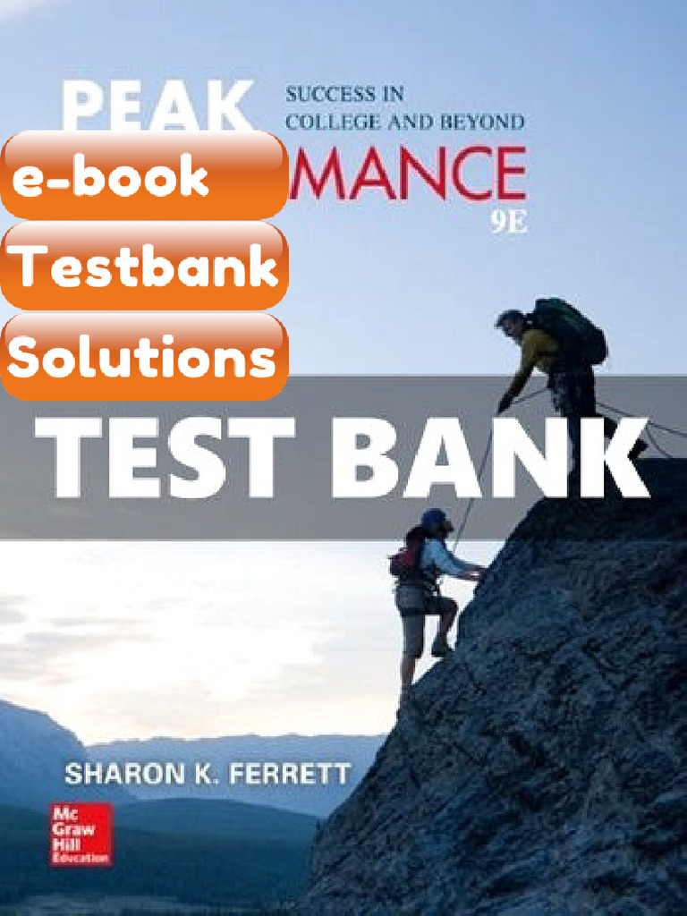 Testbank Peak Performance Success in College and Beyond 9th Edition ...