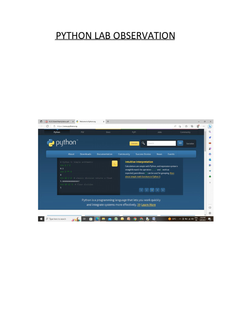 Python Programming Laboratory r25 | PDF | Parameter (Computer ...