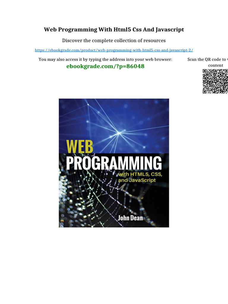 Web Programming With HTML5 CSS and JavaScript Full Chapters Instanly ...