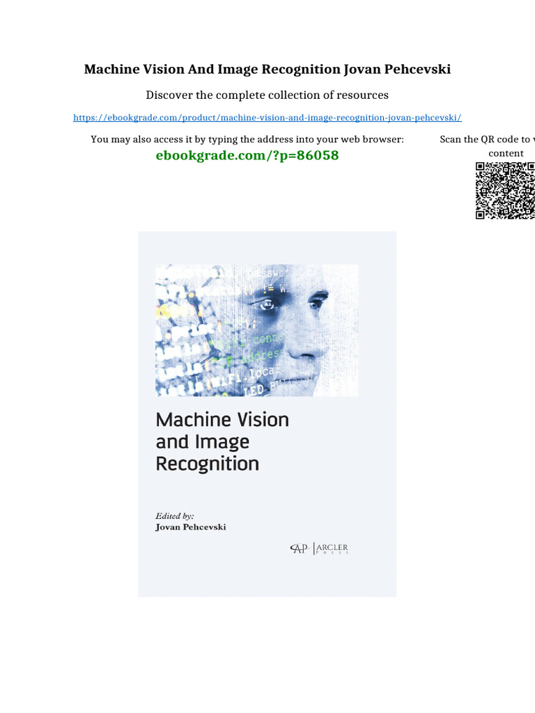 MACHINE VISION AND IMAGE RECOGNITION Jovan Pehcevski Full Chapters ...