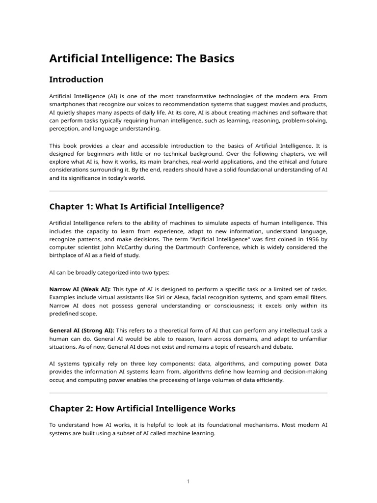 Artificial Intelligence Basics | PDF | Artificial Intelligence ...