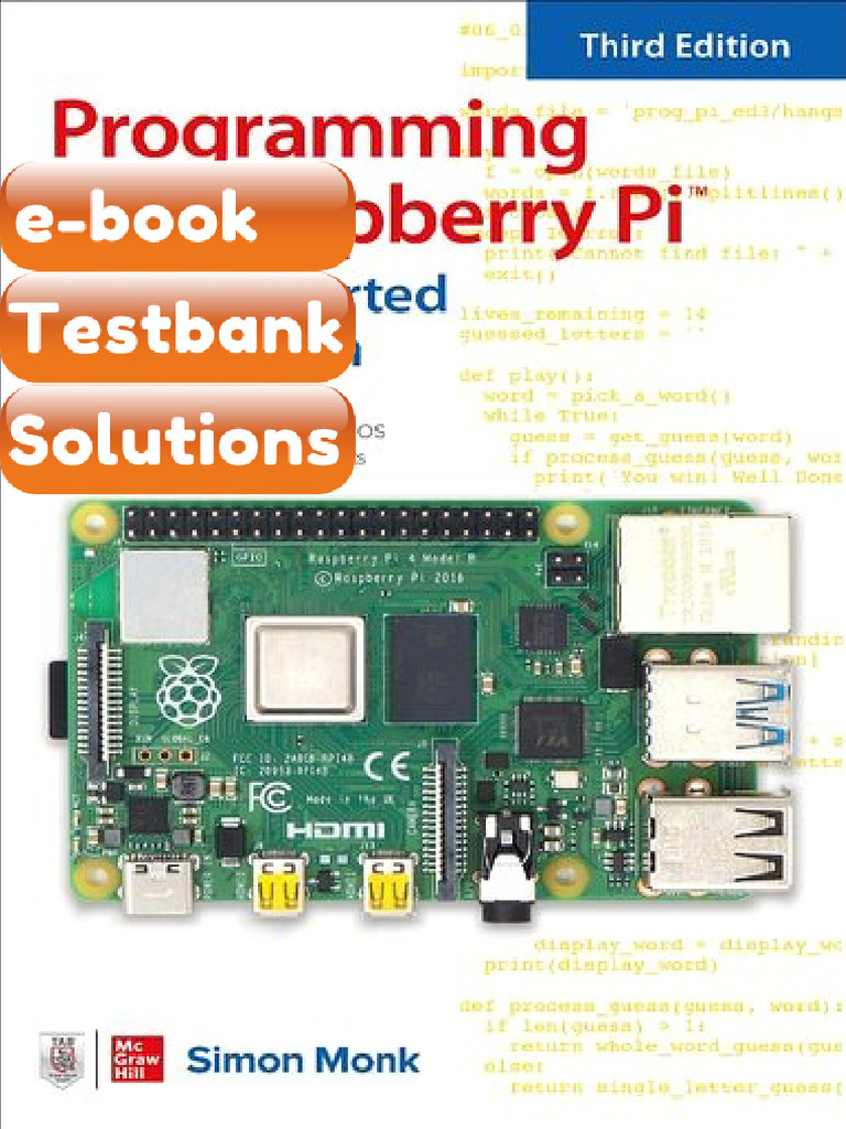 Ebook & Testbank Programming The Raspberry Pi Third Edition Getting ...